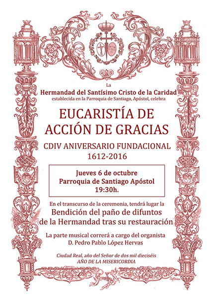 Eucaristía de Acción de Gracias por el CDIV Aniversario Fundacional