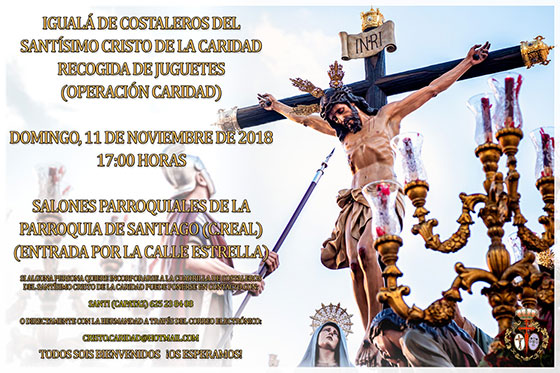 Igualá de costaleros del Stmo. Cristo de la Caridad. Recogida de juguetes (Operación Caridad)