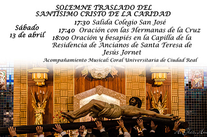 Solemne traslado del Santísimo Cristo de la Caridad al guardapasos.